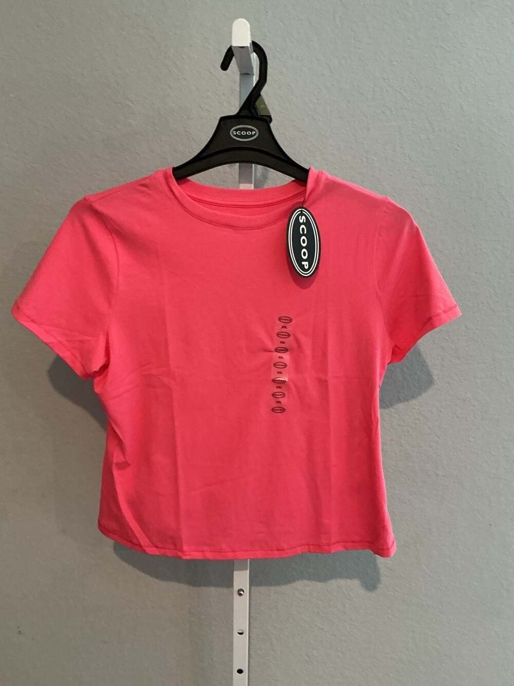 Scoop Baby Tee Size XXL 20 Pink Cotton Spandex